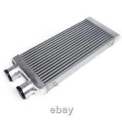 Universal Polished Aluminum Tube Fin Intercooler 3-inch Inlet/Outlet Front Mount