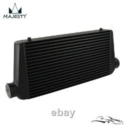 Universal Turbo Aluminum Intercooler 600x300x76 mm Front Mount 3 In/outlet BK