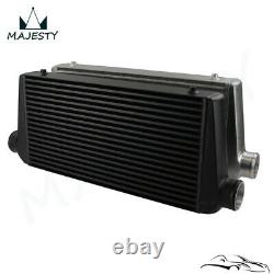 Universal Turbo Aluminum Intercooler 600x300x76 mm Front Mount 3 In/outlet BK