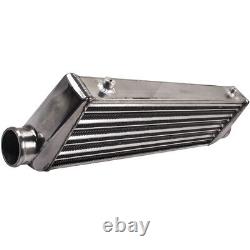 Universal Turbo Intercooler 27x7x2.5 & 2.5 Aluminum Pipe Tube & Couplers Set