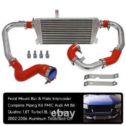 Upgrade Front Mount Intercooler Kit for Audi A4 1.8T Turbo B6 Quattro 02-06 Red